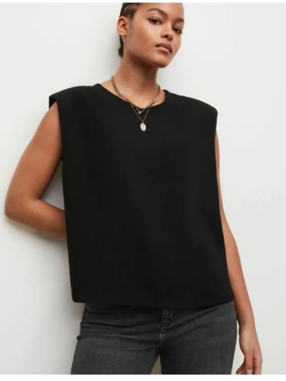 ALL SAINTS | Tank with Shoulder Pads